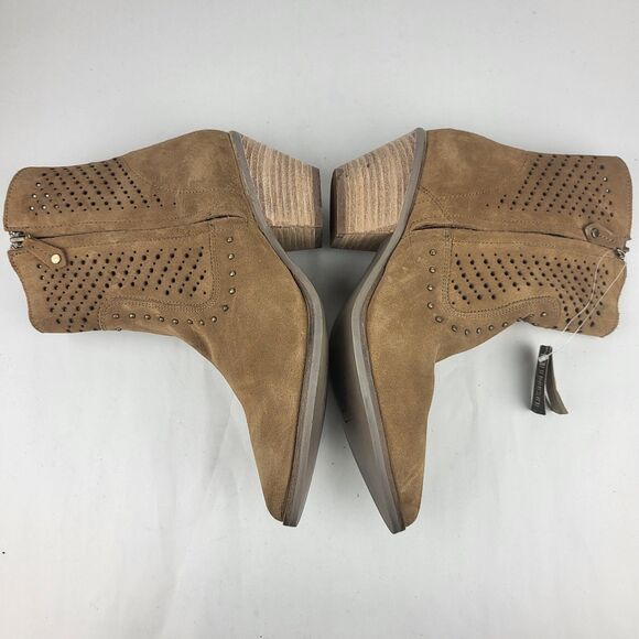 Dingo Miss Priss Studded Pointed Toe Zippered Cowgirl Booties - Picture 12 of 15